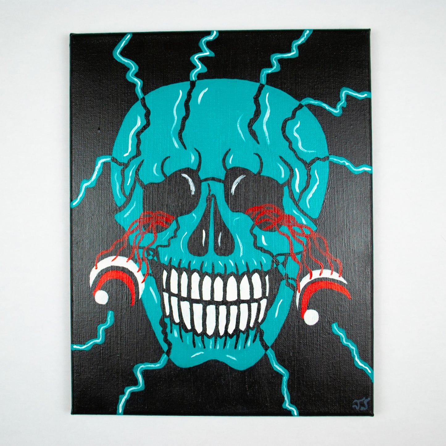 "Blue Frenzy" Painting