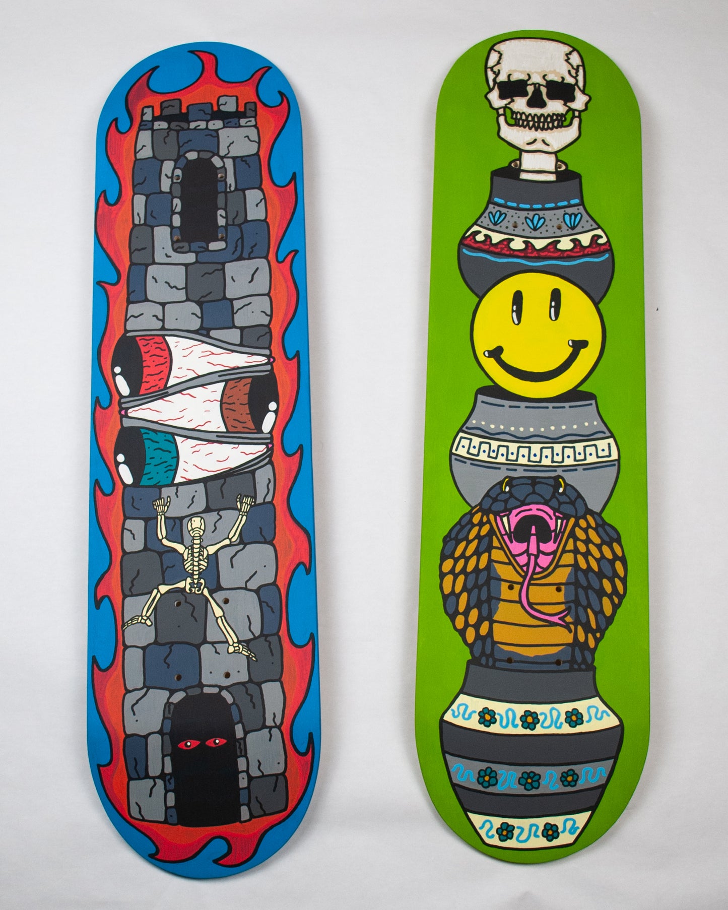 "3 Vases" Painted Deck
