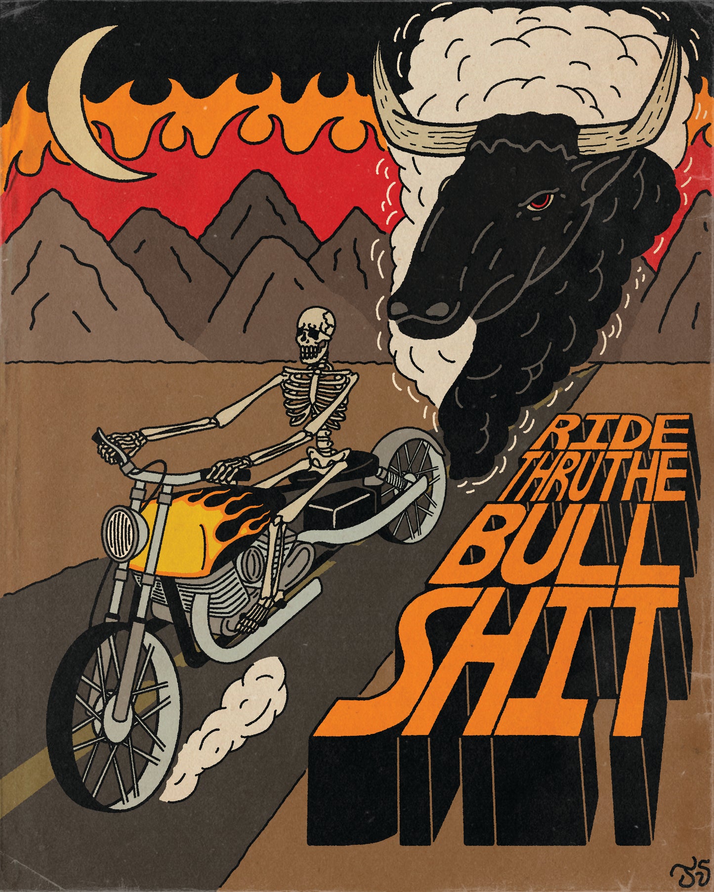 "BullHog" 12x15 Print