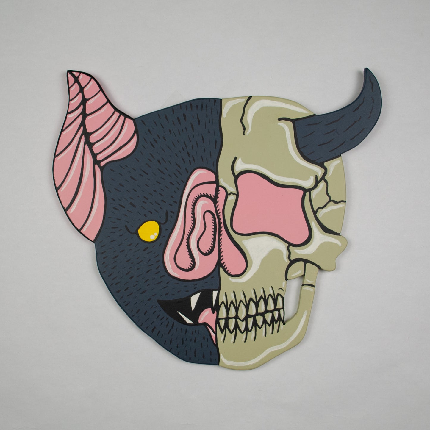 Bat Man Wooden Cutout Painting