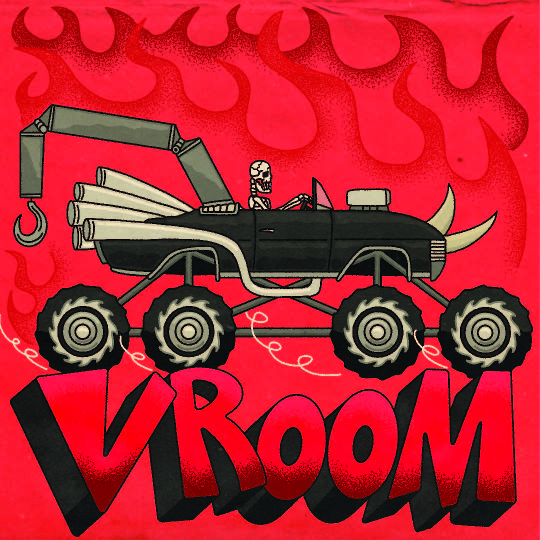 "Vrooooom!" 12x12 Print