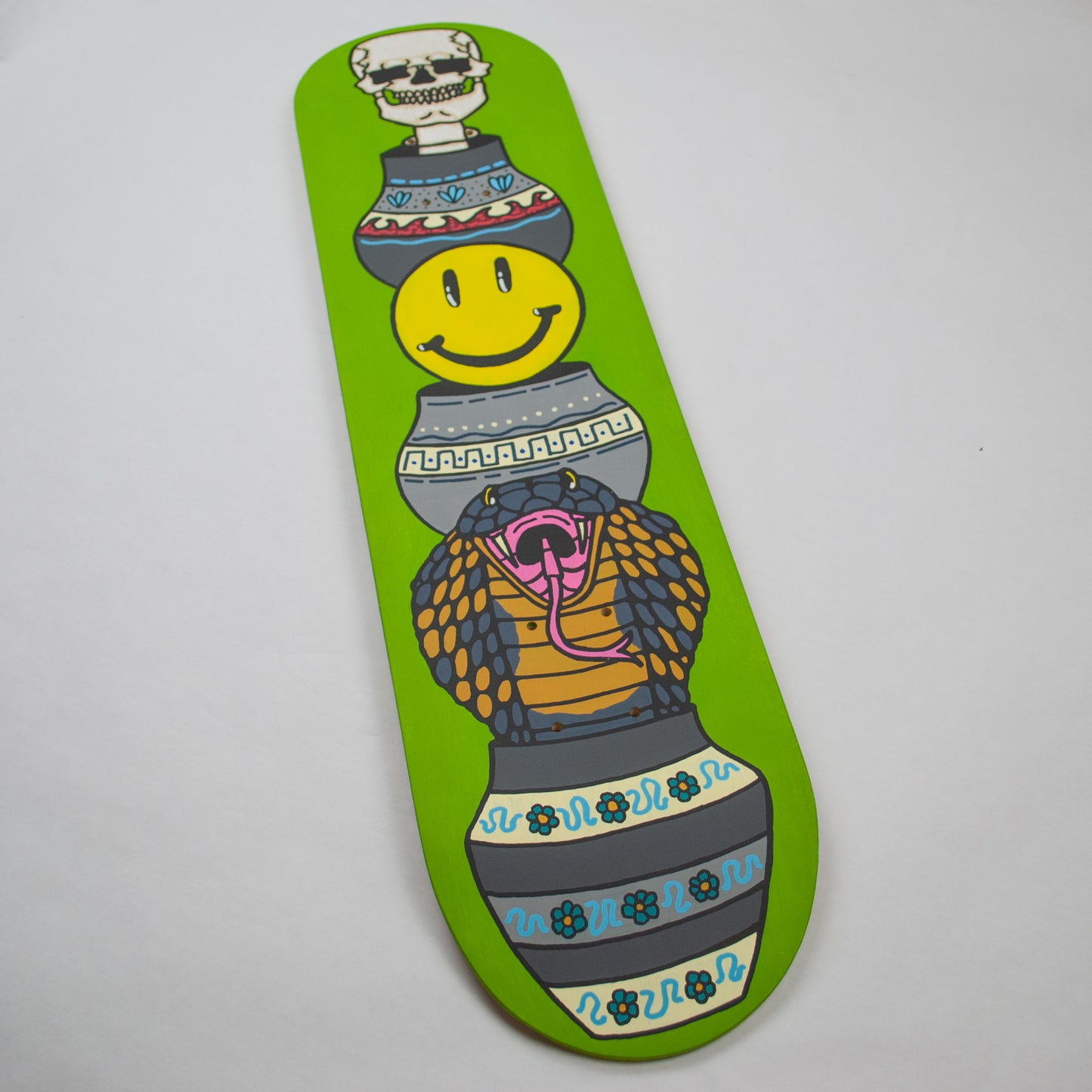 "3 Vases" Painted Deck