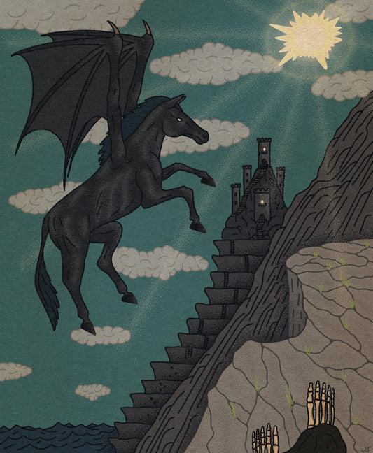 "Fantasy Castle in the Sky" 12x15 Print