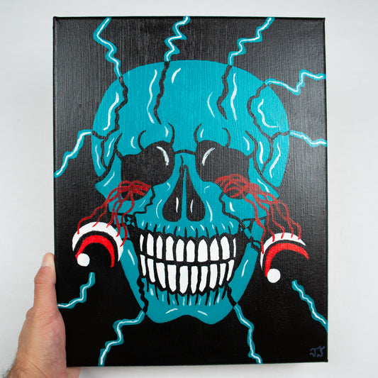 "Blue Frenzy" Painting