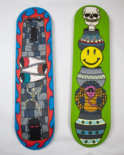 "3 Vases" Painted Deck