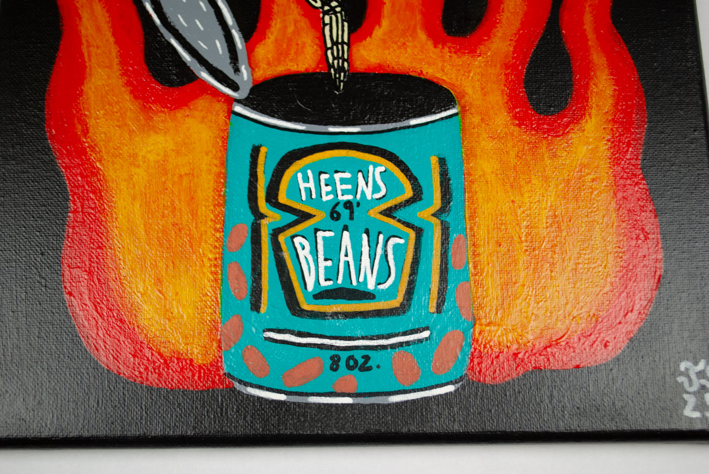 "A Can of Worms (Beans)" Painting