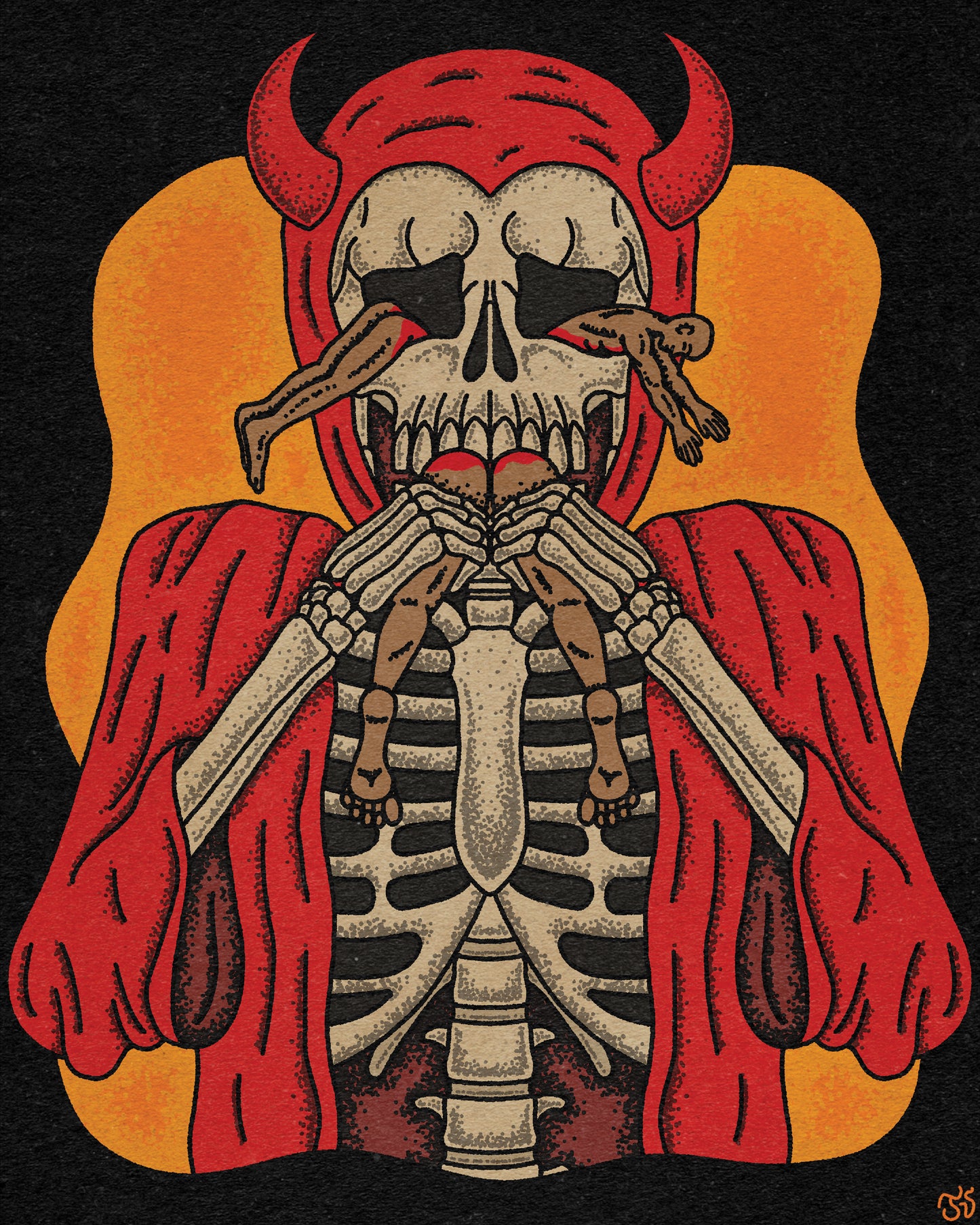 "Devil Eater" 12x15 Print