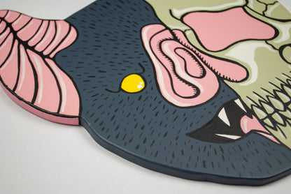 Bat Man Wooden Cutout Painting