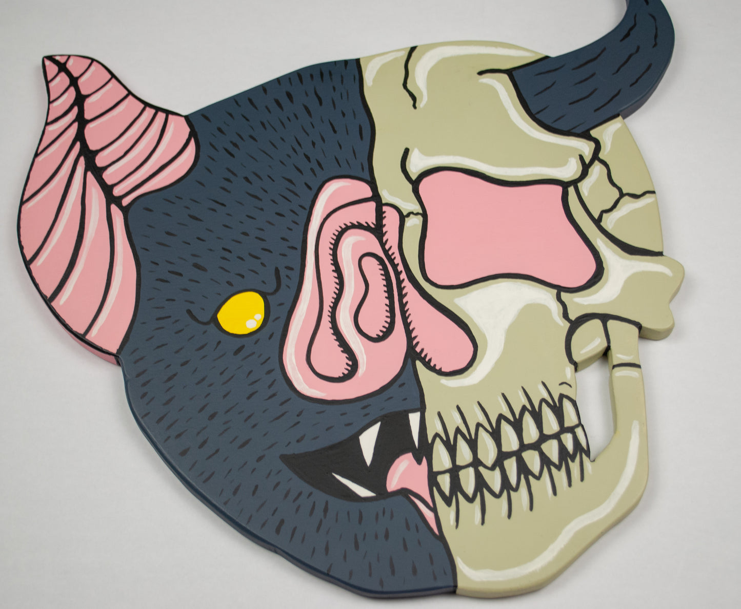 Bat Man Wooden Cutout Painting