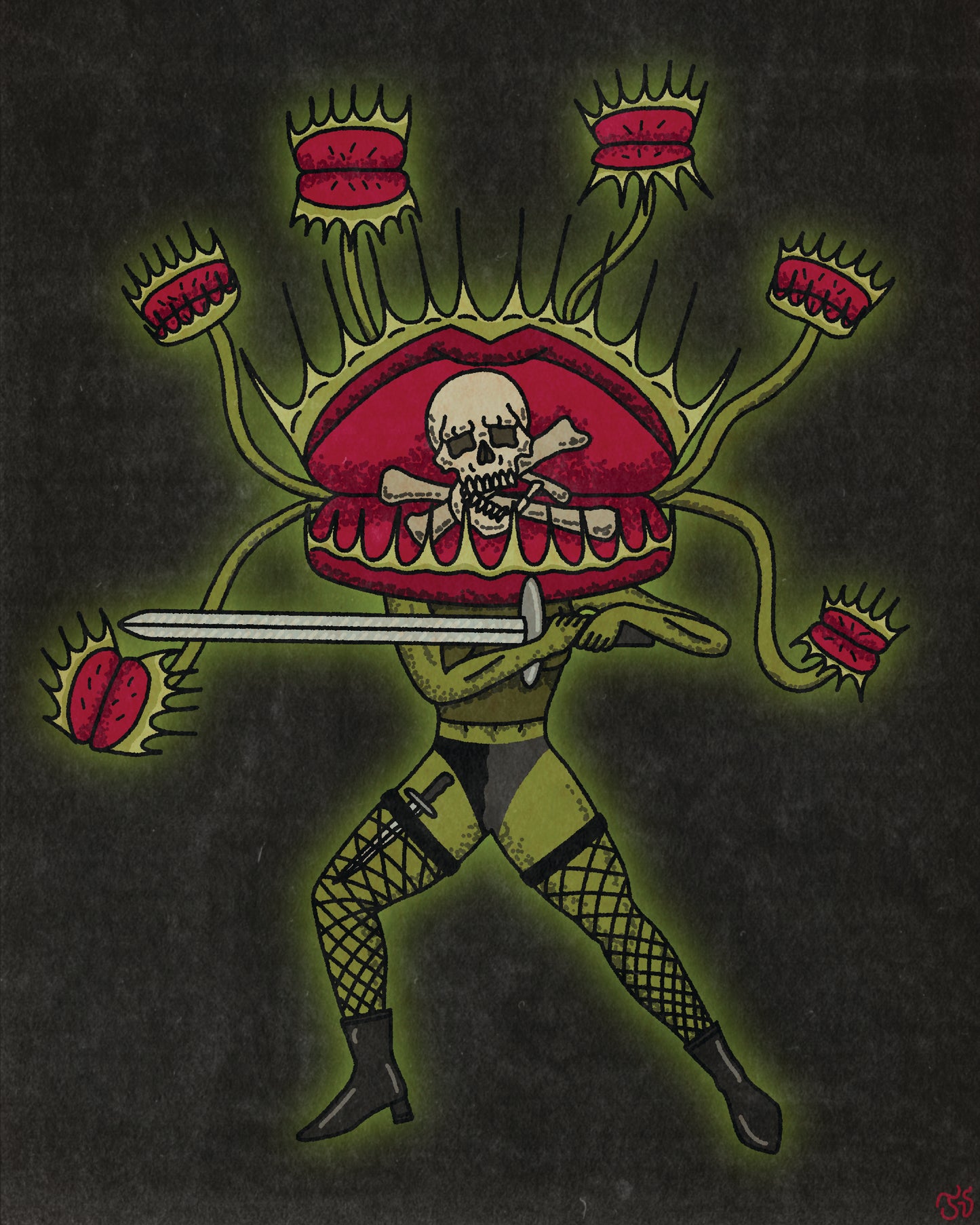 "Venus Fly Trap" 12x15 Print